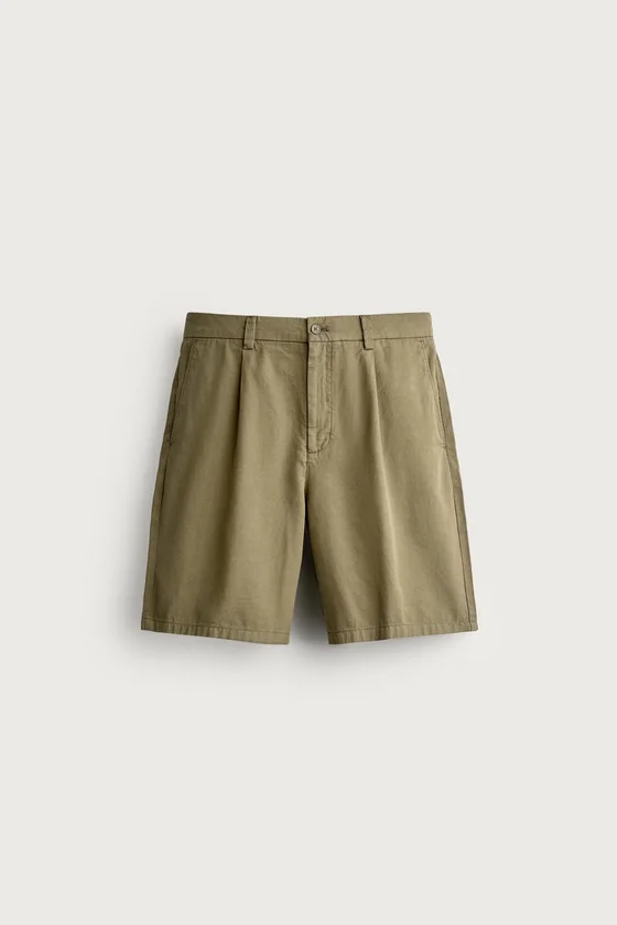 ШОРТЫ СО СКЛАДКАМИ REGULAR FIT