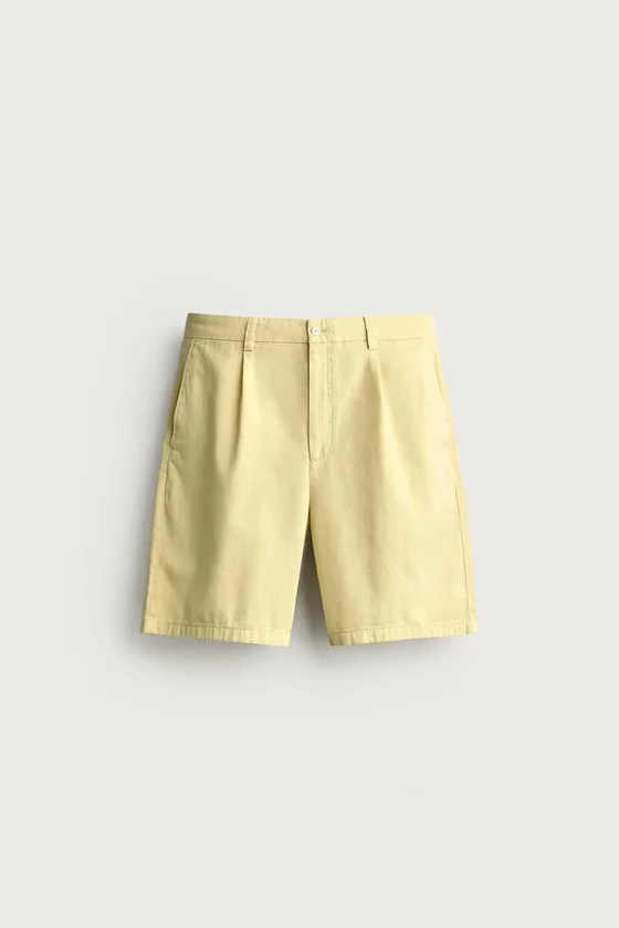 ШОРТЫ СО СКЛАДКАМИ REGULAR FIT