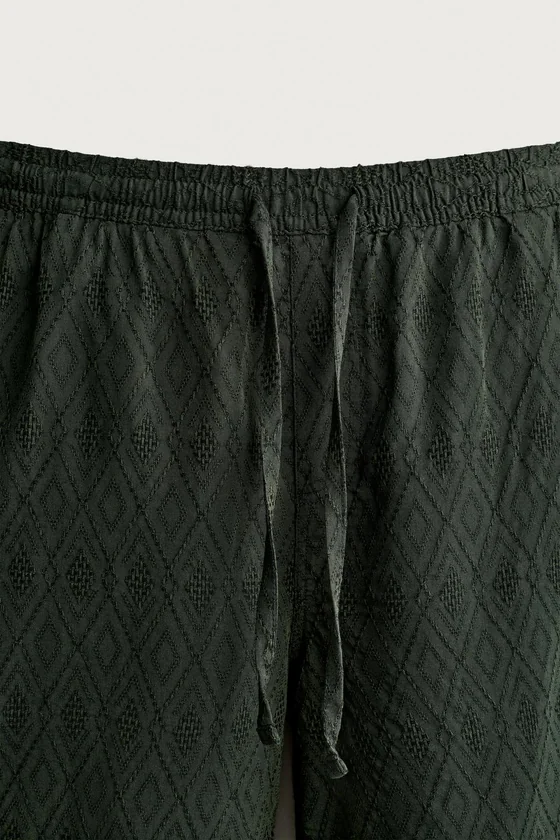 ШОРТЫ REGULAR FIT С ГЕОМЕТРИЧЕСКИМ ЖАККАРДОВЫМ УЗОРОМ