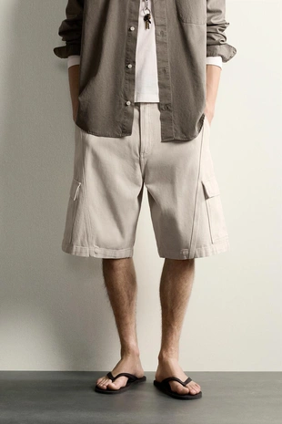 Шорты карго Relaxed Fit со швами