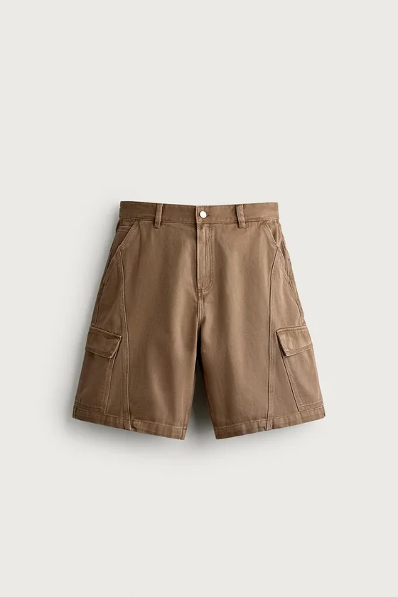ШОРТЫ КАРГО RELAXED FIT СО ШВАМИ