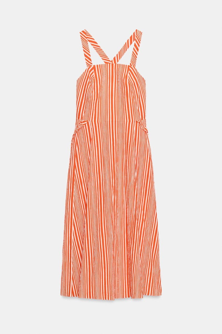 ПЛАТЬЕ МИДИ В ПОЛОСКУ — коллекция Zara «ZW»