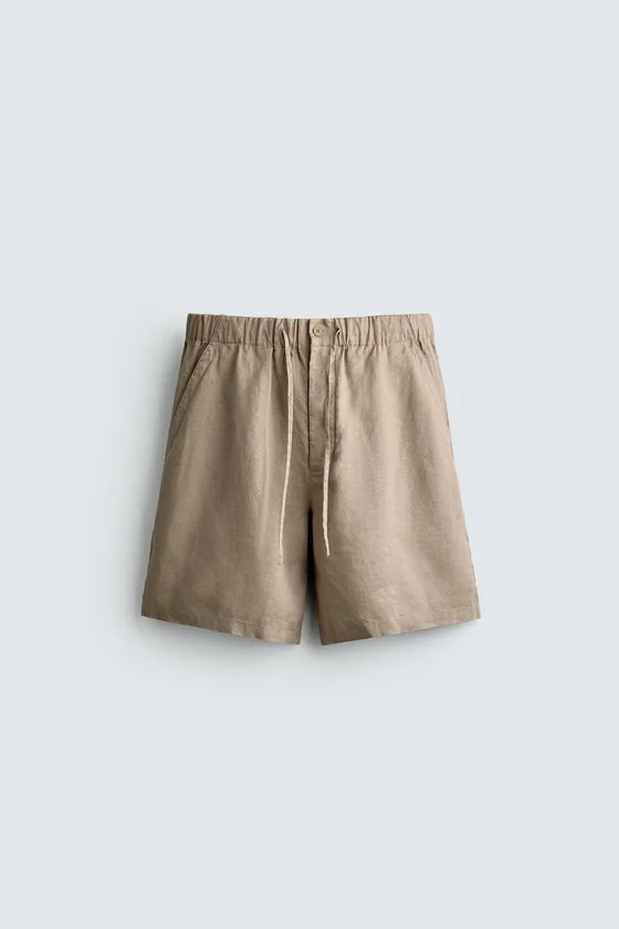 ШОРТЫ RELAXED FIT ИЗ 100% ЛЬНА