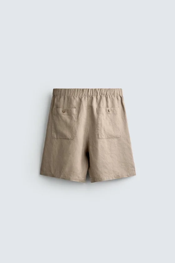 ШОРТЫ RELAXED FIT ИЗ 100% ЛЬНА