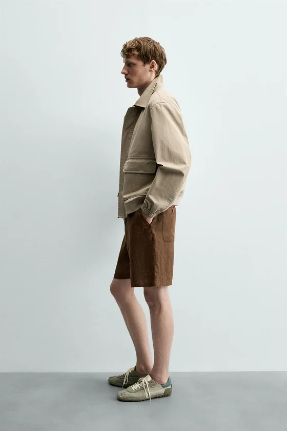 ШОРТЫ RELAXED FIT ИЗ 100% ЛЬНА