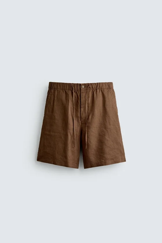 ШОРТЫ RELAXED FIT ИЗ 100% ЛЬНА