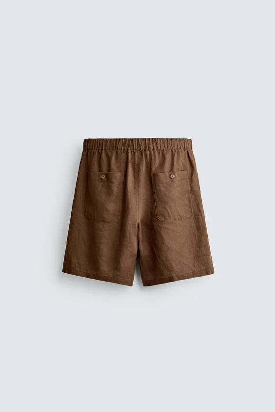 ШОРТЫ RELAXED FIT ИЗ 100% ЛЬНА