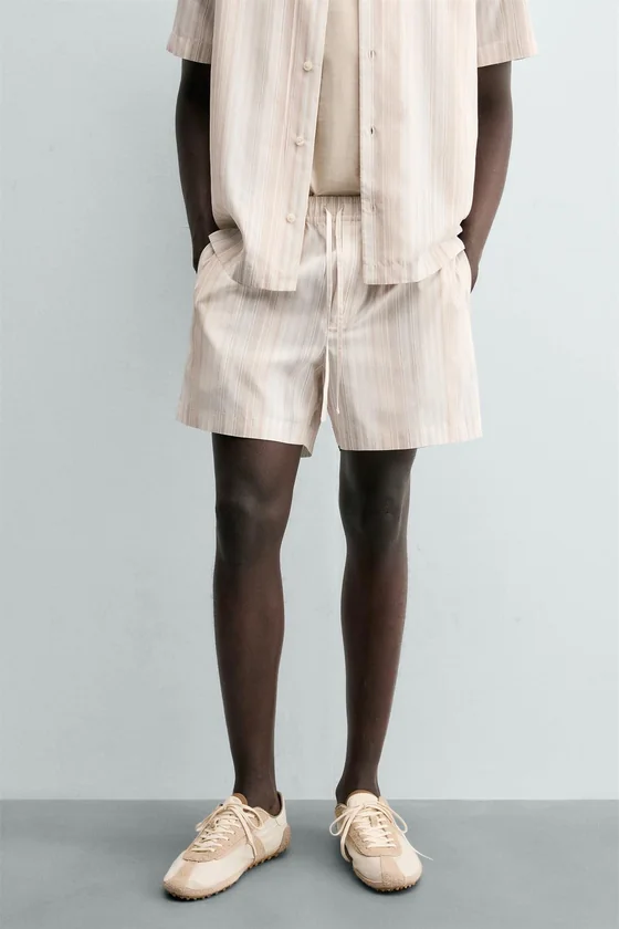 ШОРТЫ RELAXED FIT В ПОЛОСКУ