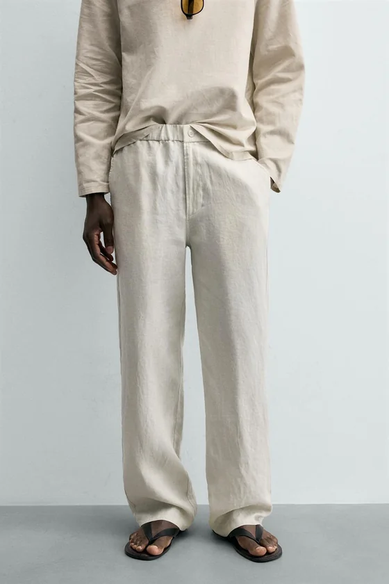 ЛЬНЯНЫЕ БРЮКИ REGULAR FIT