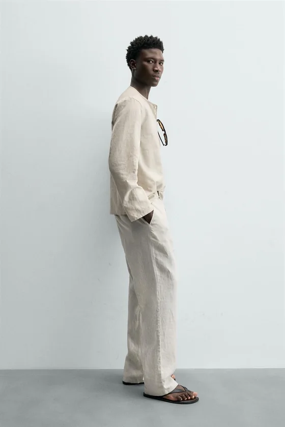 ЛЬНЯНЫЕ БРЮКИ REGULAR FIT