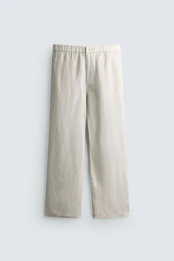ЛЬНЯНЫЕ БРЮКИ REGULAR FIT