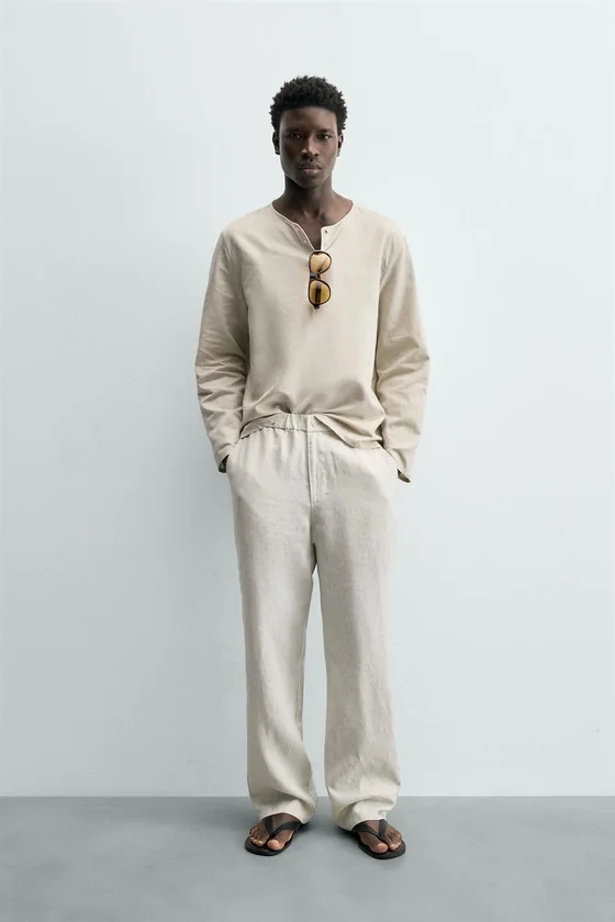 ЛЬНЯНЫЕ БРЮКИ REGULAR FIT