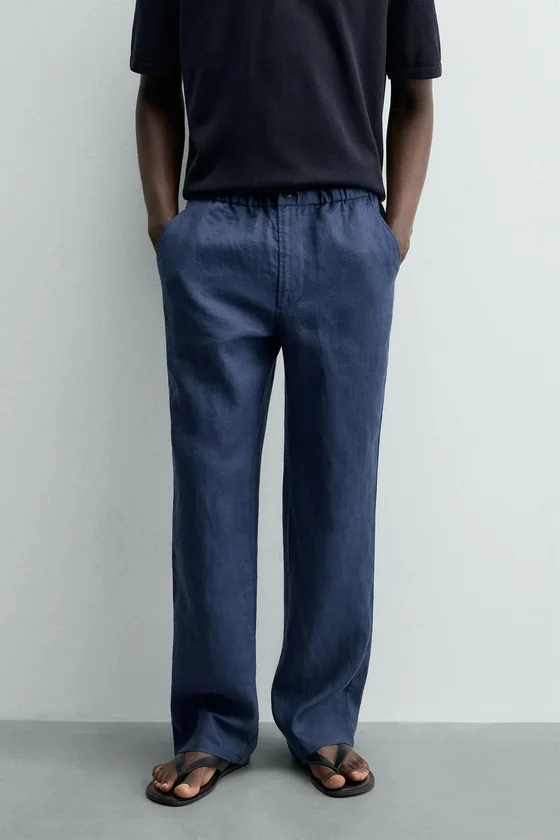 ЛЬНЯНЫЕ БРЮКИ REGULAR FIT
