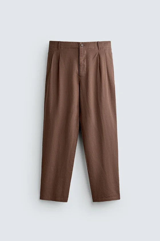 БРЮКИ RELAXED FIT ИЗ КОНОПЛИ И ХЛОПКА