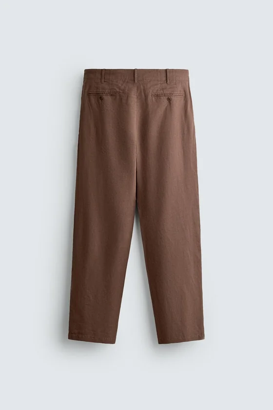 БРЮКИ RELAXED FIT ИЗ КОНОПЛИ И ХЛОПКА