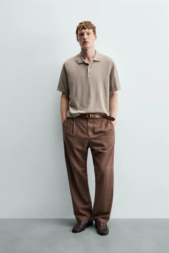 БРЮКИ RELAXED FIT ИЗ КОНОПЛИ И ХЛОПКА