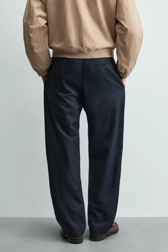 БРЮКИ RELAXED FIT ИЗ КОНОПЛИ И ХЛОПКА