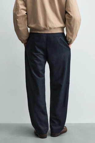 Брюки Relaxed Fit из конопли и хлопка