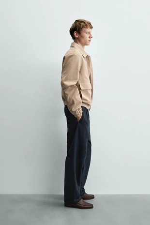 Брюки Relaxed Fit из конопли и хлопка