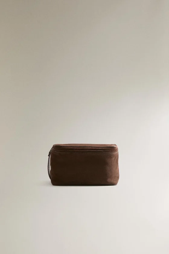 Кожаная косметичка split suede