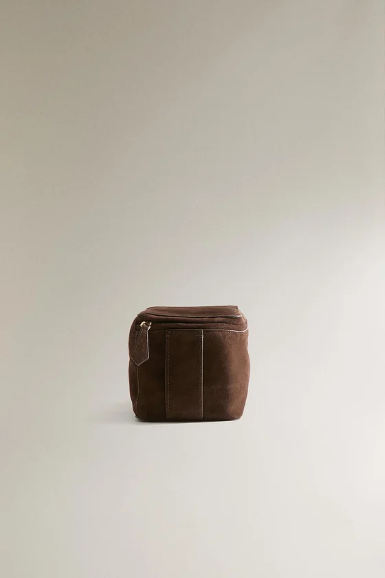 Кожаная косметичка split suede