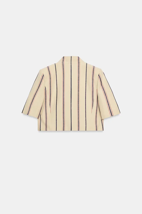 УКОРОЧЕННЫЙ БЛЕЙЗЕР В ПОЛОСКУ — ZW COLLECTION