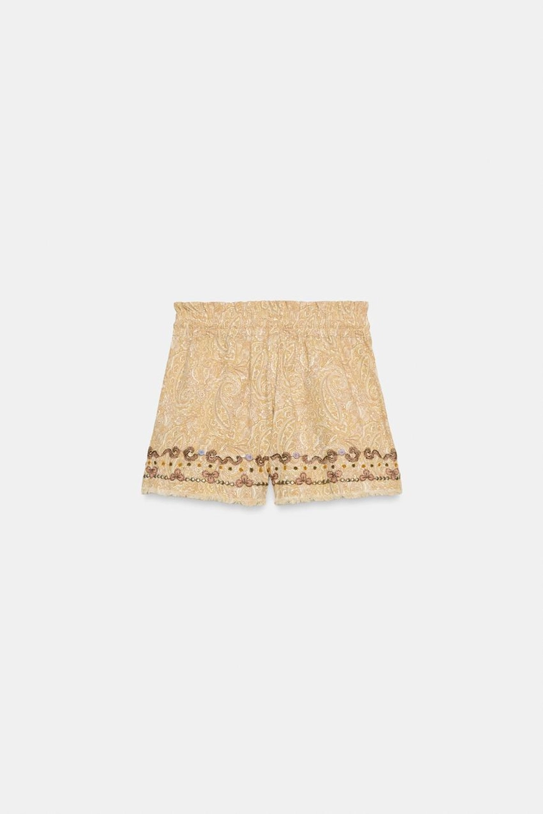 ШОРТЫ С ВЫШИВКОЙ — коллекция Zara «ZW»