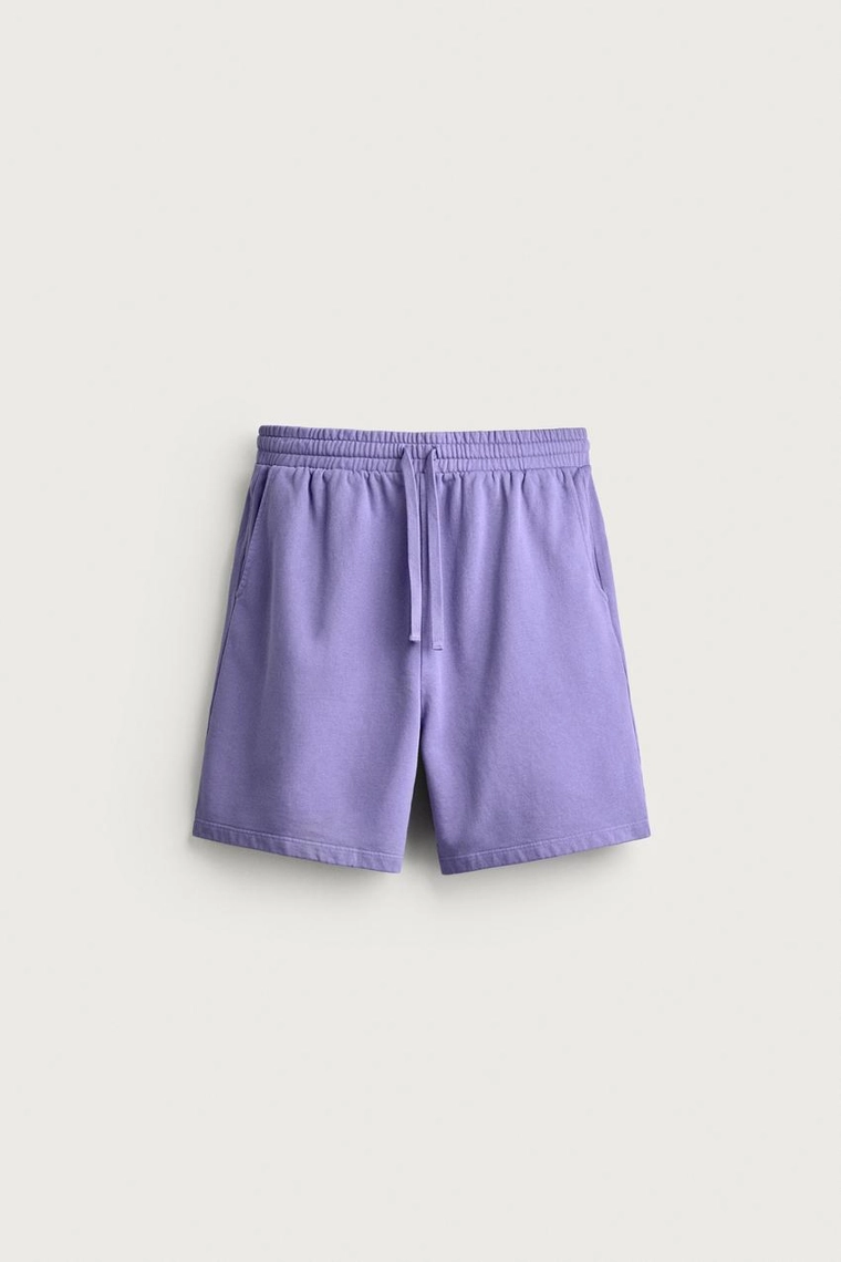 Бежевые укороченные шорты basic faded jogger