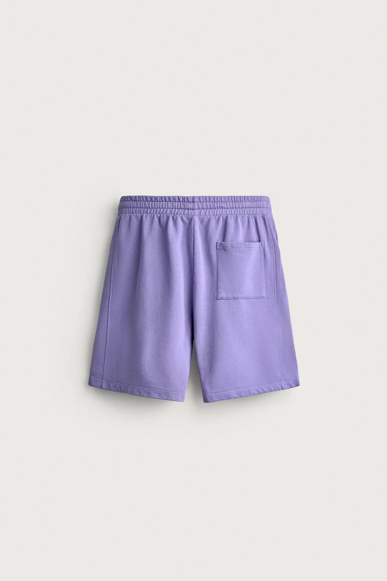 Бежевые укороченные шорты basic faded jogger