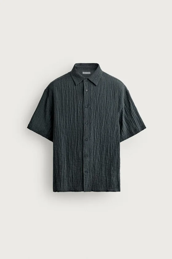 РУБАШКА RELAXED FIT С РЕЛЬЕФНЫМ ЭФФЕКТОМ