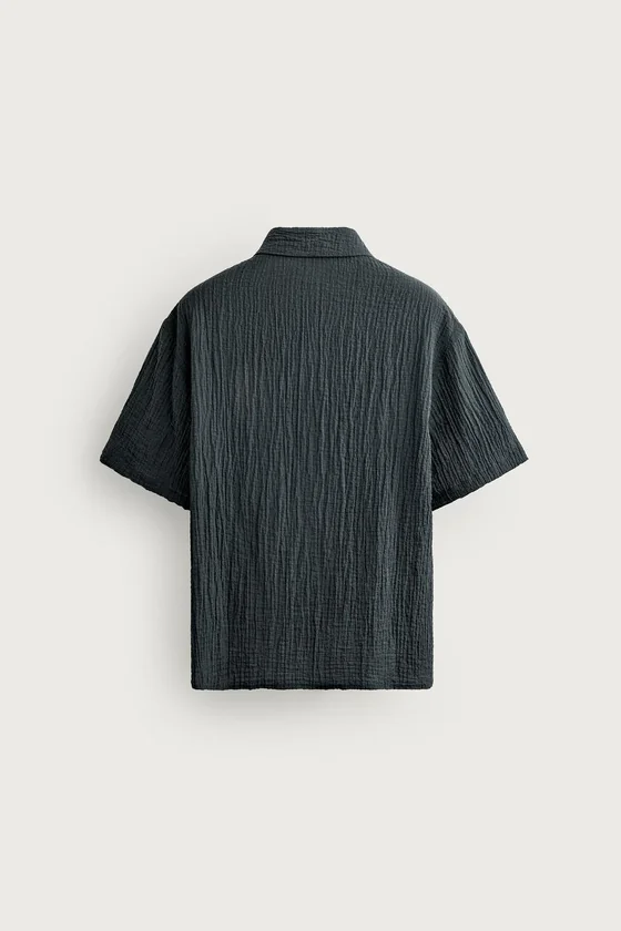 РУБАШКА RELAXED FIT С РЕЛЬЕФНЫМ ЭФФЕКТОМ