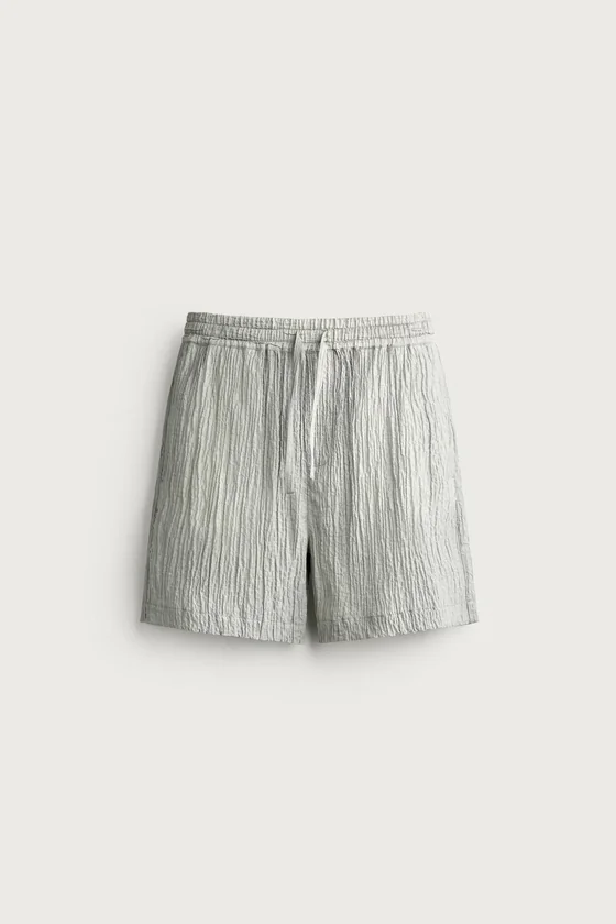 ШОРТЫ RELAXED FIT С РЕЛЬЕФНОЙ ФАКТУРОЙ