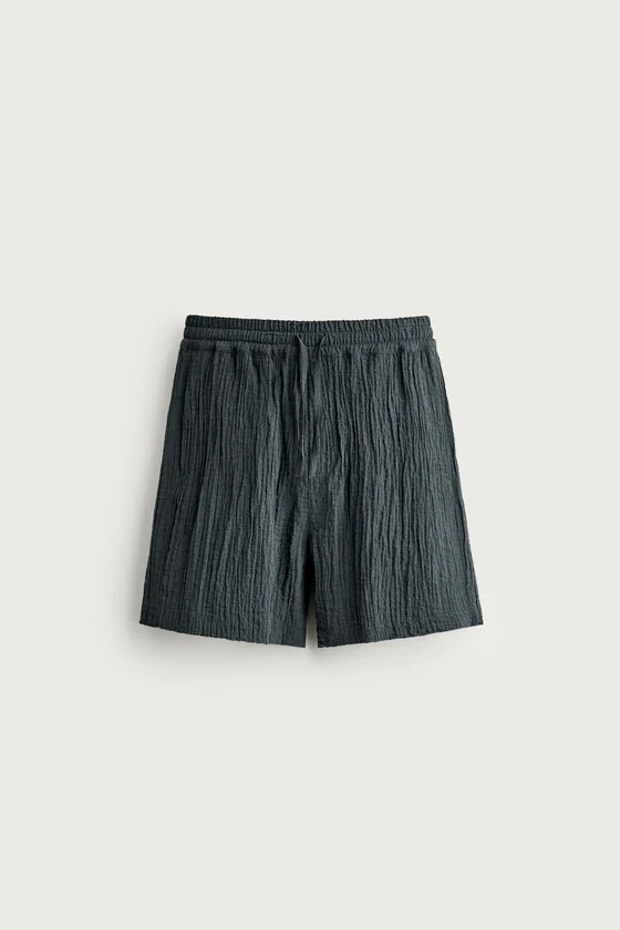 ШОРТЫ RELAXED FIT С РЕЛЬЕФНОЙ ТЕКСТУРОЙ