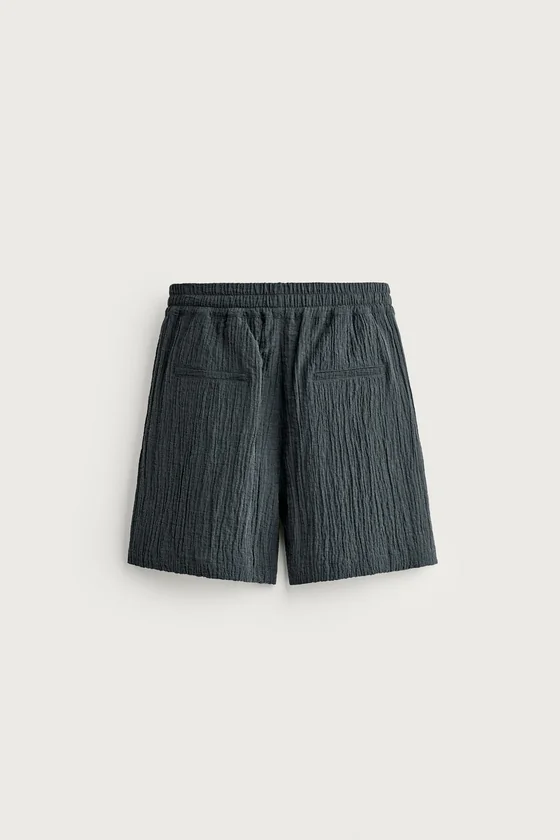 ШОРТЫ RELAXED FIT С РЕЛЬЕФНОЙ ТЕКСТУРОЙ