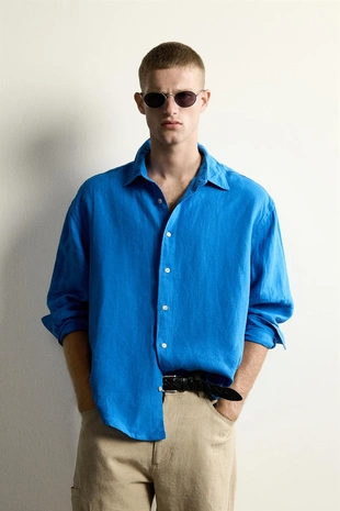 Рубашка Relaxed Fit из 100% льна