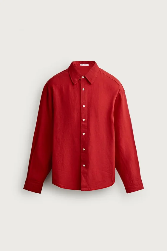 РУБАШКА RELAXED FIT ИЗ 100% ЛЬНА