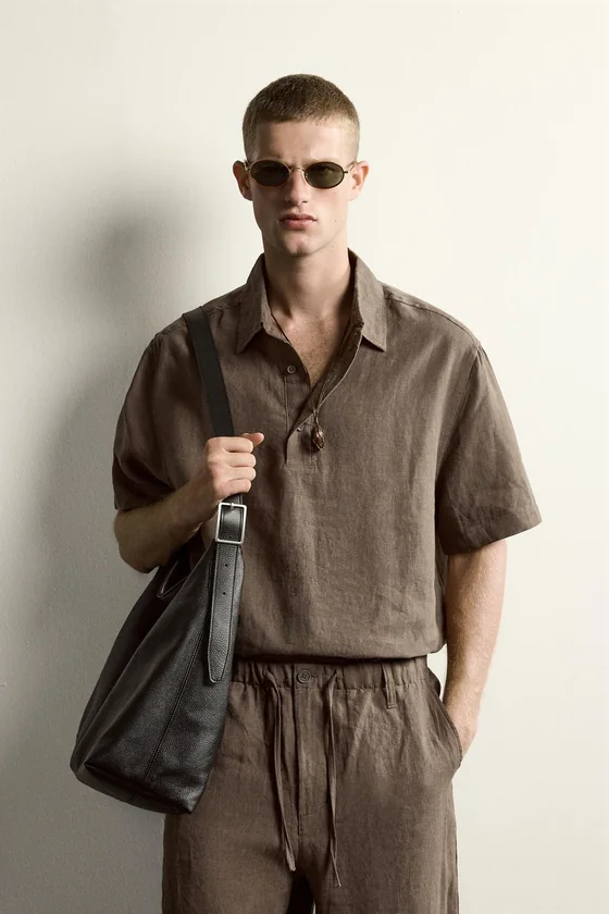 ПОЛО BOXY FIT ИЗ 100% ЛЬНА