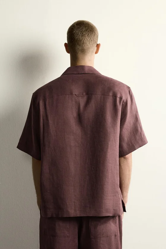 РУБАШКА RELAXED FIT ИЗ 100% ЛЬНА