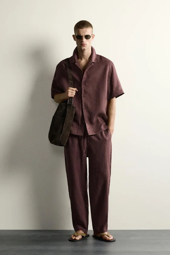 РУБАШКА RELAXED FIT ИЗ 100% ЛЬНА