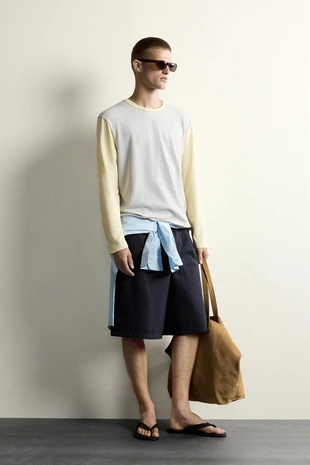 Футболка Relaxed Fit Color Block- Заказать в России