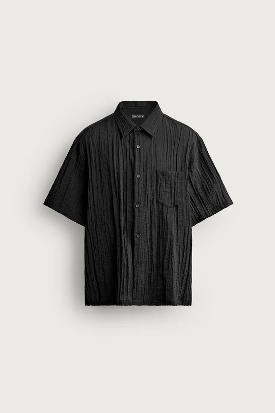 РУБАШКА RELAXED FIT С ФАКТУРНЫМ ЭФФЕКТОМ
