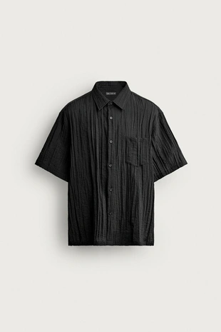 Рубашка Relaxed Fit с фактурным эффектом- Заказать в России