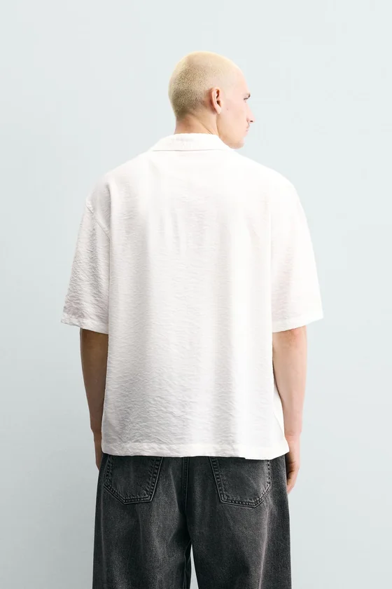 РУБАШКА REGULAR FIT ИЗ СТРУЯЩЕЙСЯ ТКАНИ