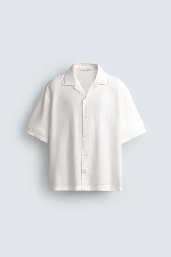 РУБАШКА REGULAR FIT ИЗ СТРУЯЩЕЙСЯ ТКАНИ