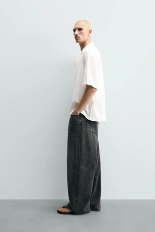 Рубашка Regular Fit из струящейся ткани