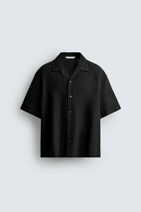 РУБАШКА REGULAR FIT ИЗ СТРУЯЩЕЙСЯ ТКАНИ