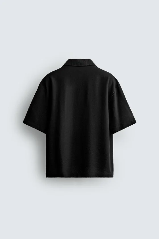 РУБАШКА REGULAR FIT ИЗ СТРУЯЩЕЙСЯ ТКАНИ