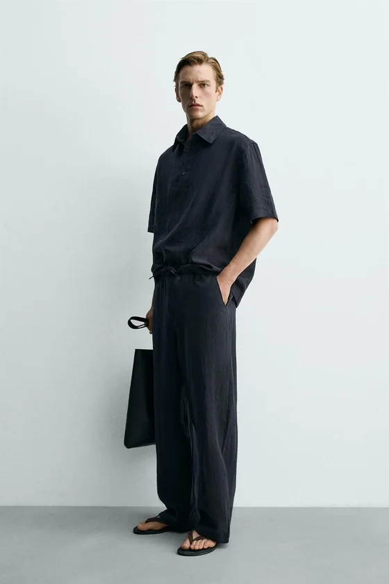 ПОЛО BOXY FIT ИЗ 100% ЛЬНА