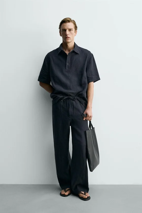 ПОЛО BOXY FIT ИЗ 100% ЛЬНА