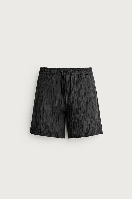 ШОРТЫ RELAXED FIT С РЕЛЬЕФНОЙ ФАКТУРОЙ